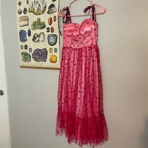 Pink and red sparkle dress